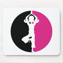 Fille Mousepad de yoga Tapis De Souris