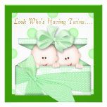 FILLE OU GARÇON D'INVITATION DE BABY SHOWER DE JUM