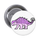 Fille rose d'Ankylosaurus Pin's Avec Agrafe