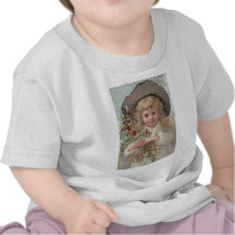 Fille victorienne avec le houx de Noël T-shirt