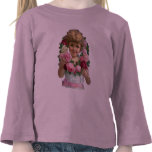 Fille victorienne de guirlande de rose