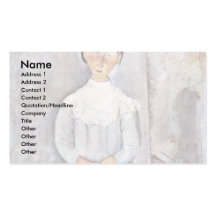 Filles dans le bleu par Modigliani Amedeo Modèles De Cartes De Visite