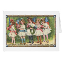 Filles des Etats-Unis avec le cru de drapeaux amer