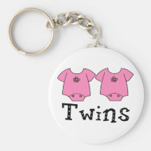 Filles mignonnes de la combinaison 2 de jumeaux porte-clefs