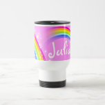 Filles nommées arc-en-ciel tasse rose-clair de voy