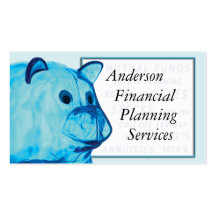 Finances/opérations bancaires cartes de visite personnelles