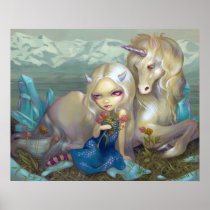 Fiona et l'ART de licorne IMPRIMENT la fée de glac