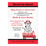 Firetruck en Dalmatische Motor 27 Baby shower uitnodigingen
