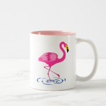 Flamant rose tasse