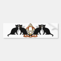Flamme Triquetra de Pentgagram de chats Adhésif Pour Voiture