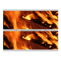 Flammes et feu carte postale