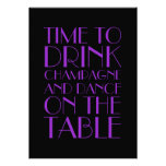 Flapper Wedding Invitation in Purple