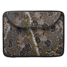 Flapsleeve de peau de crapaud poches pour macbook