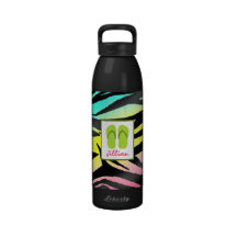 Fles van de Druk van het neon de Gestreepte & van  Waterflessen