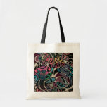 Fleur colorée abstraite sac fourre-tout
