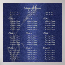 Fleur crème bleue de blé de mariage affiche