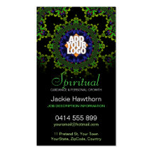 Fleur curative spirituelle avec le carte de visite