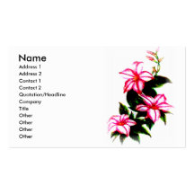 Fleur de beauté cartes de visite personnelles