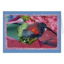 Fleur de coucher du soleil carte de vœux