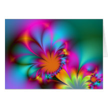 Fleur de jardin d'enfants - blanc carte