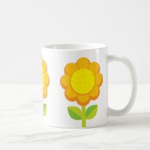 Fleur de jaune orange tasse à café