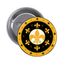 fleur de lis badges avec agrafe