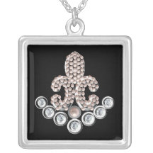 Fleur de lis colliers personnalisés