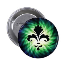 Fleur de lis ; Cool Badge Avec Épingle
