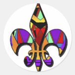Fleur-DE-lis, design Ronde Stickers