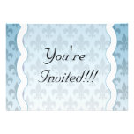 Fleur De Lis Invitation - bleu