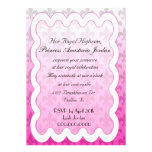 Fleur De Lis Invitation - rose
