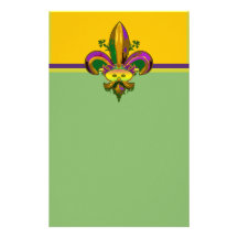 Fleur de lis Mask Papier À Lettre Customisé