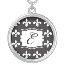 Fleur DE Lis Monogram E Tegenhanger Persoonlijke Sieraden