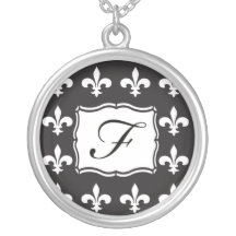 Fleur DE Lis Monogram F Tegenhanger Persoonlijke Ketting