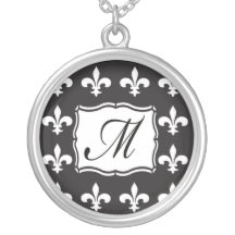 Fleur DE Lis Monogram M Tegenhanger Hangertjes