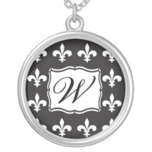 Fleur DE Lis Monogram W Tegenhanger Hangertjes