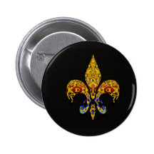 Fleur-De-Lis personnalisable Badge