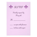 Fleur de Lise RSVP dans les lilas Faire-parts
