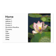 fleur de lotus, nom, adresse 1, adresse 2, cont… modèle de carte de visite