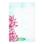 Fleur de Lotus Papier À Lettre Personnalisable