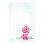 Fleur de Lotus stationnaire Papier À Lettre Customisable