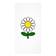 Fleur de marguerite cartes de vœux avec photo