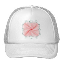 Fleur et remous de pétale de coeur casquettes
