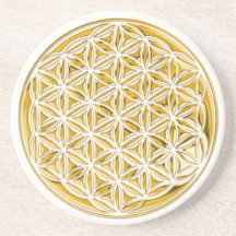 Fleur Live/complètement d'or Dessous De Verres