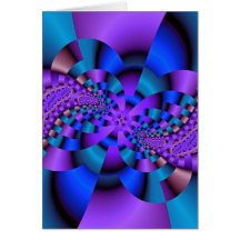Fleur métallique abstraite carte