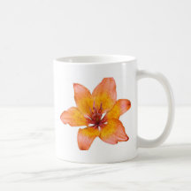 fleur orange mugs