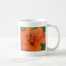 fleur orange tasse