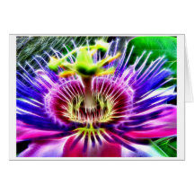 Fleur ou Lilikoi de passion Cartes De Vœux