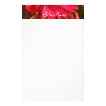 FLEUR PERSONNALISÉE STATIONNAIRE PAPIER À LETTRE CUSTOMISABLE