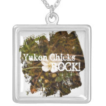 Fleur pleine d'espoir ; ROCHE de poussins du Yukon Pendentif Personnalisé